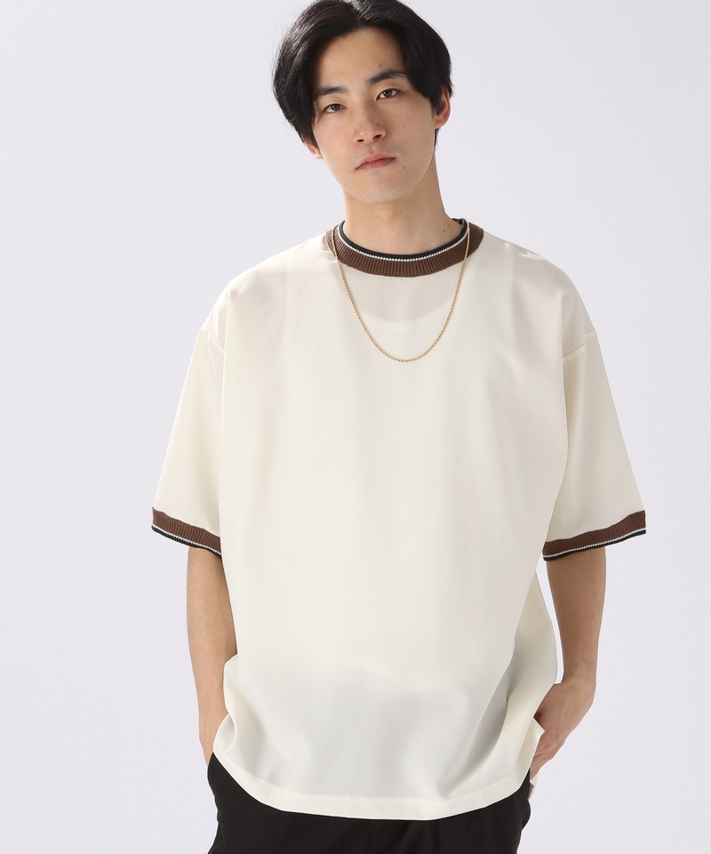 針織滾邊紡織T-shirt