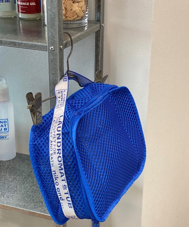 【LAUNDROMAT&TUB】網紋拉鍊小籃