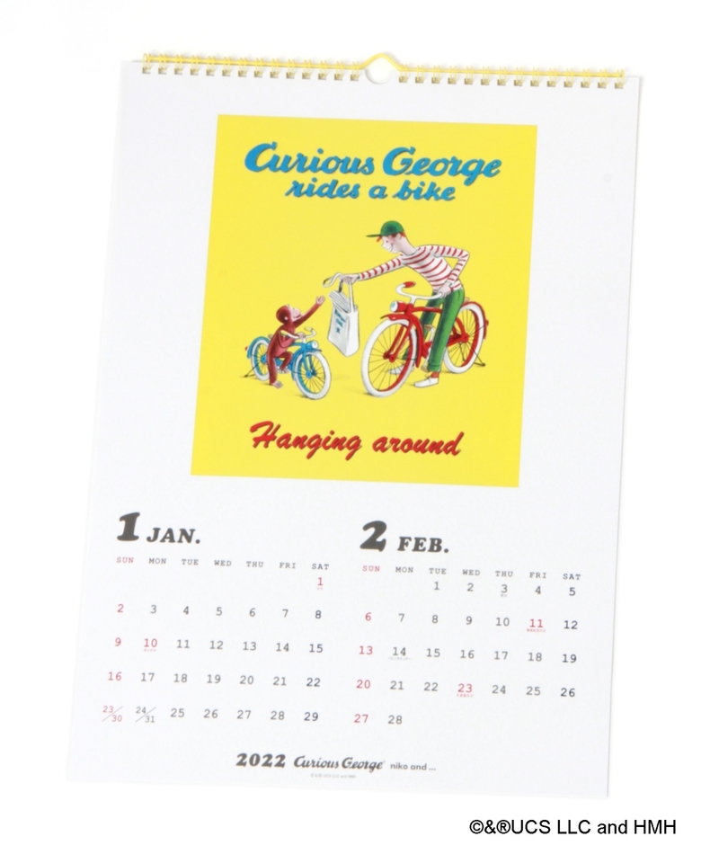 【Curious George / 2022 DAIRY】掛牆曆
