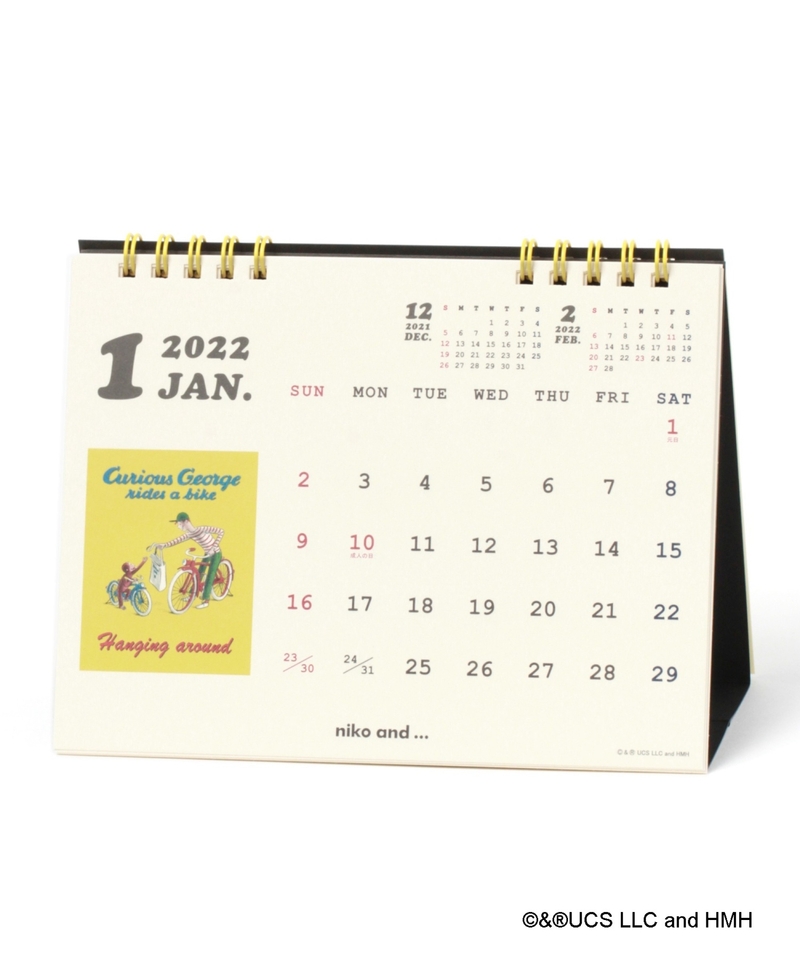 【Curious George / 2022 DAIRY】座檯曆