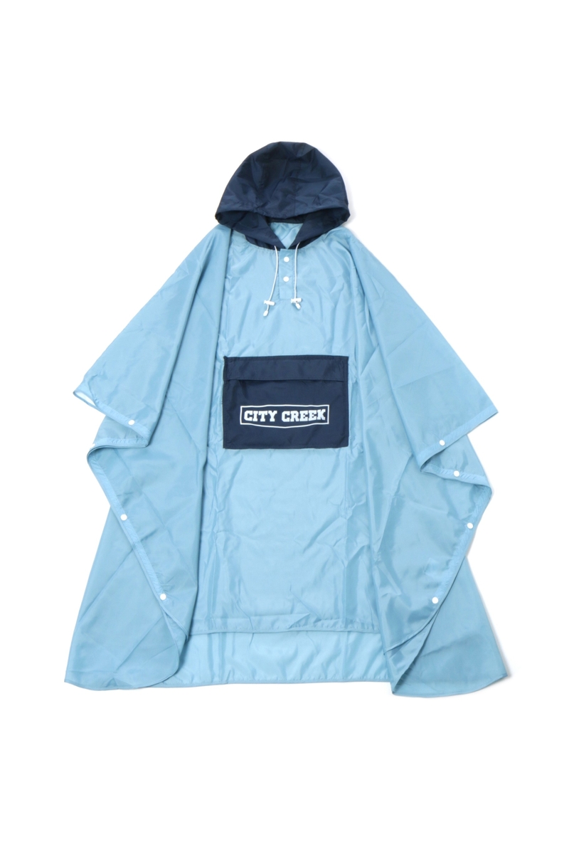 【CITY CREEK】拼色斗篷雨衣