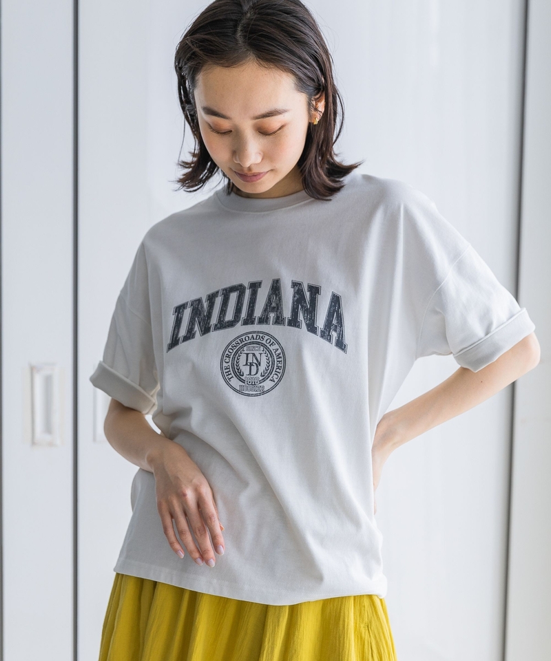 表裏兩用標誌寬鬆T-shirt