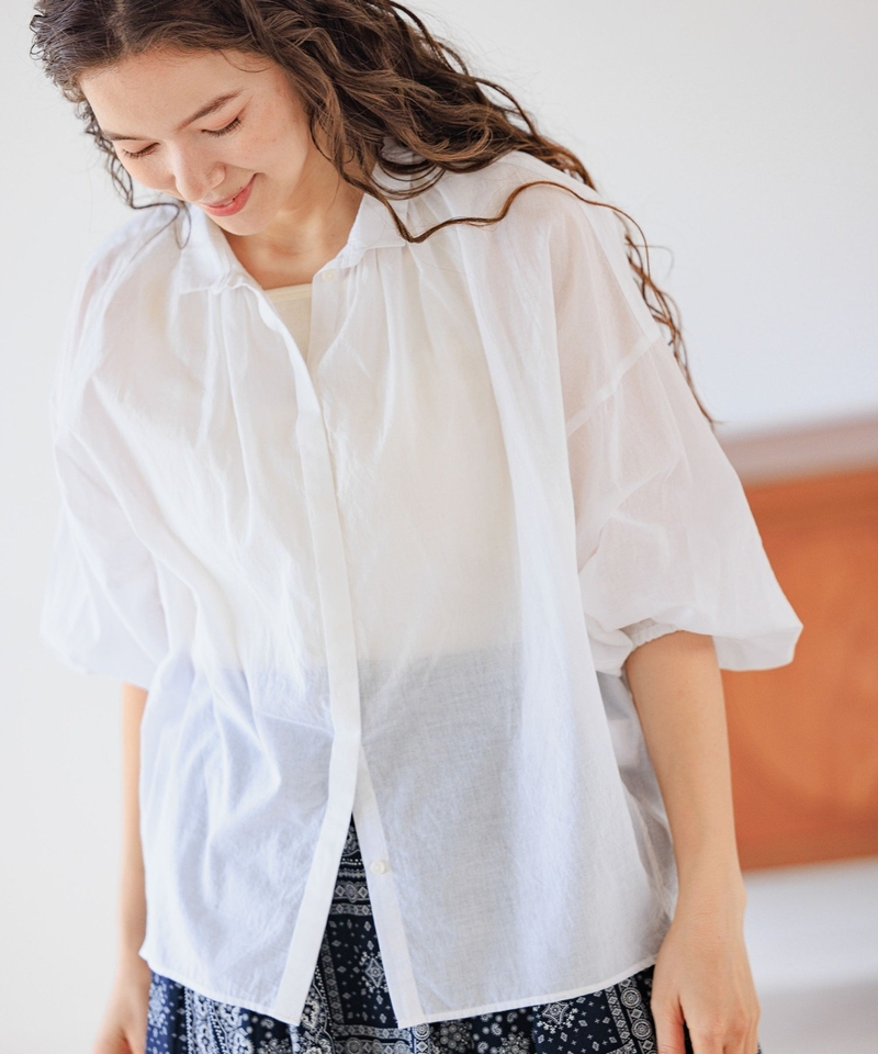 PREMIUM Cotton Lawn 繭型襯衫