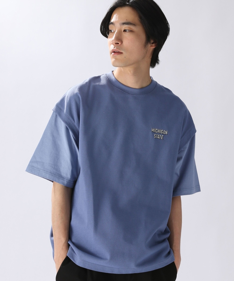 假分層刺繡T-shirt