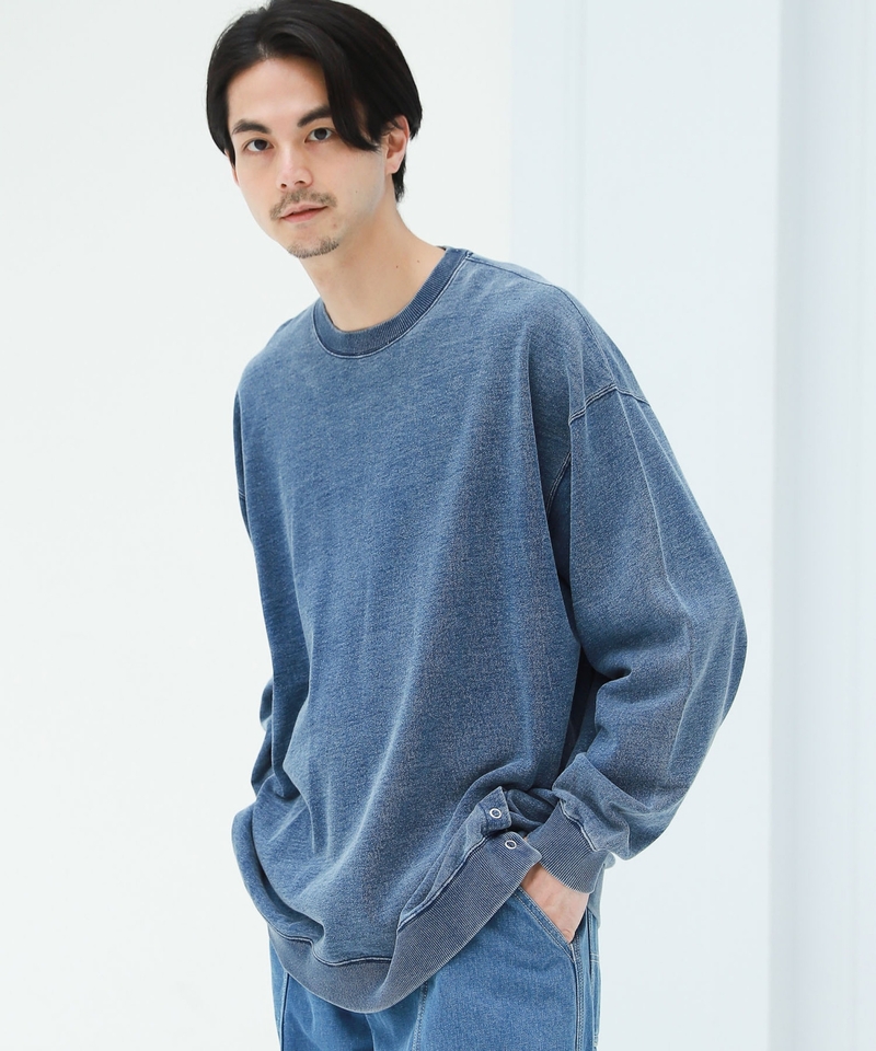 【niko and ...JEANS 2021AW】牛仔羊毛開叉套頭衫