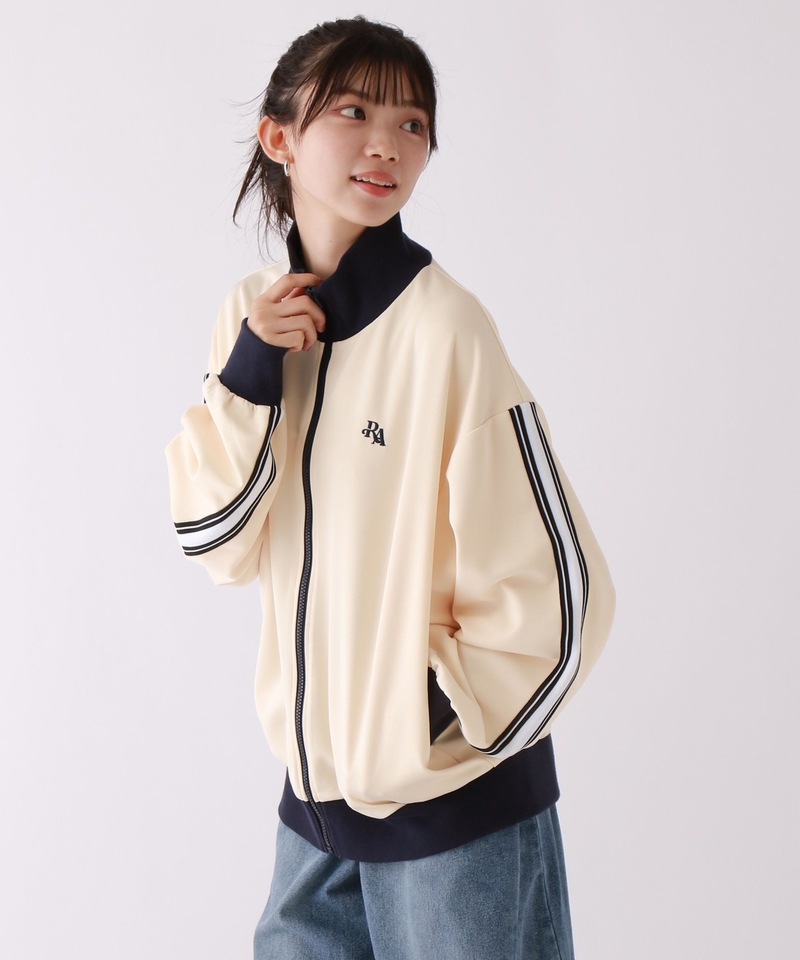 復古寬鬆縮袖運動外套