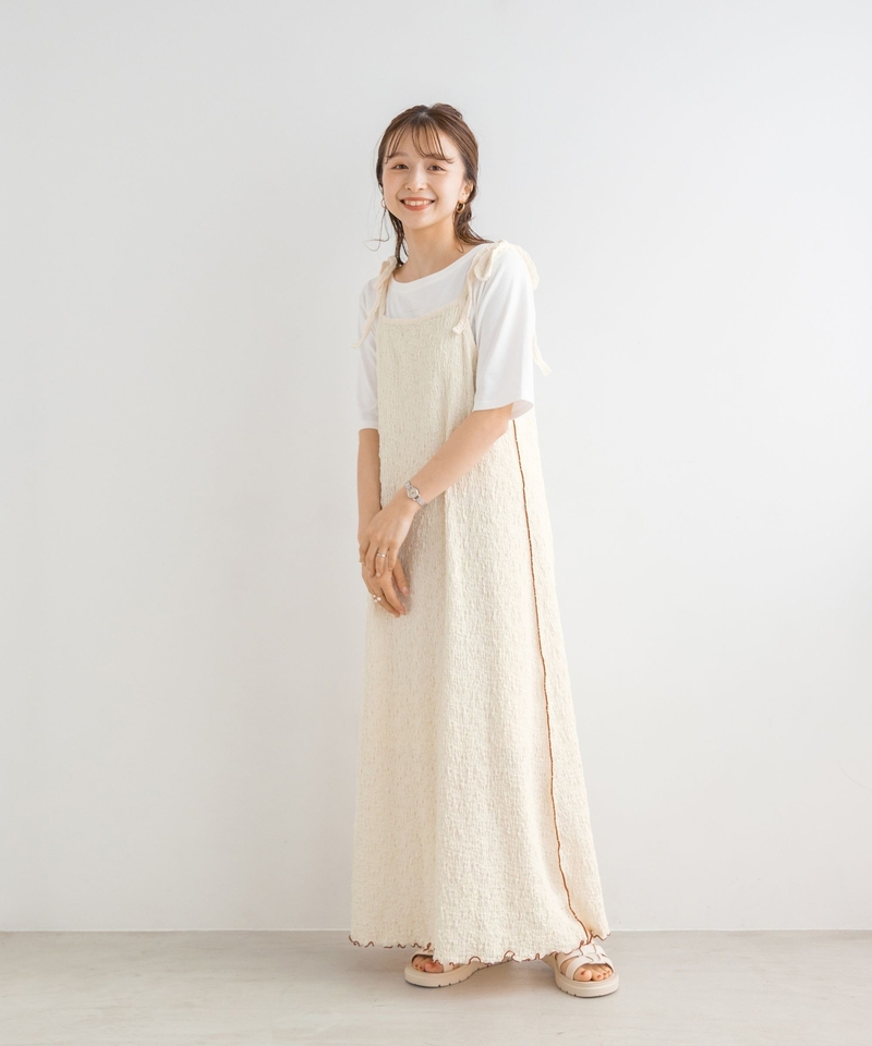 【STAFF PRODUCE ITEM】喬其紗吊帶連身裙&T恤兩件裝