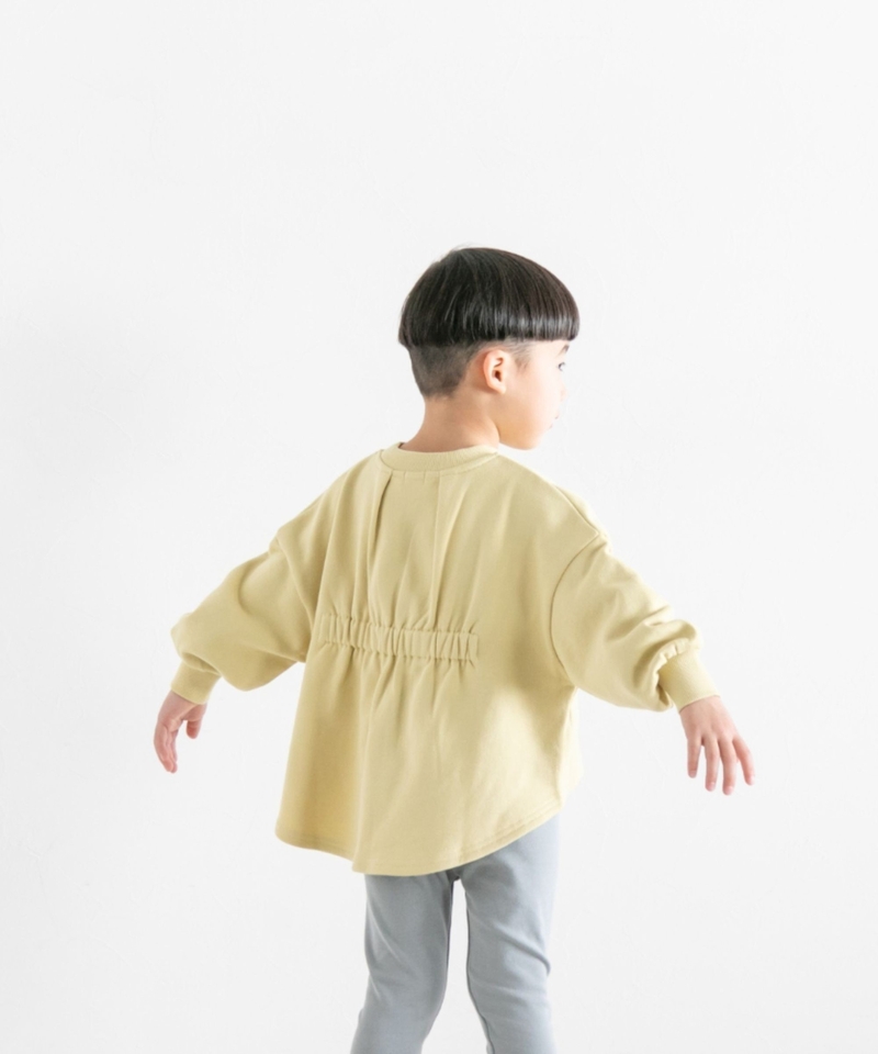 【KIDS】背後橡筋皺褶長袖衛衣