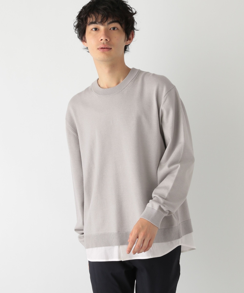 【Melty手感系】假兩件式長袖針織上衣