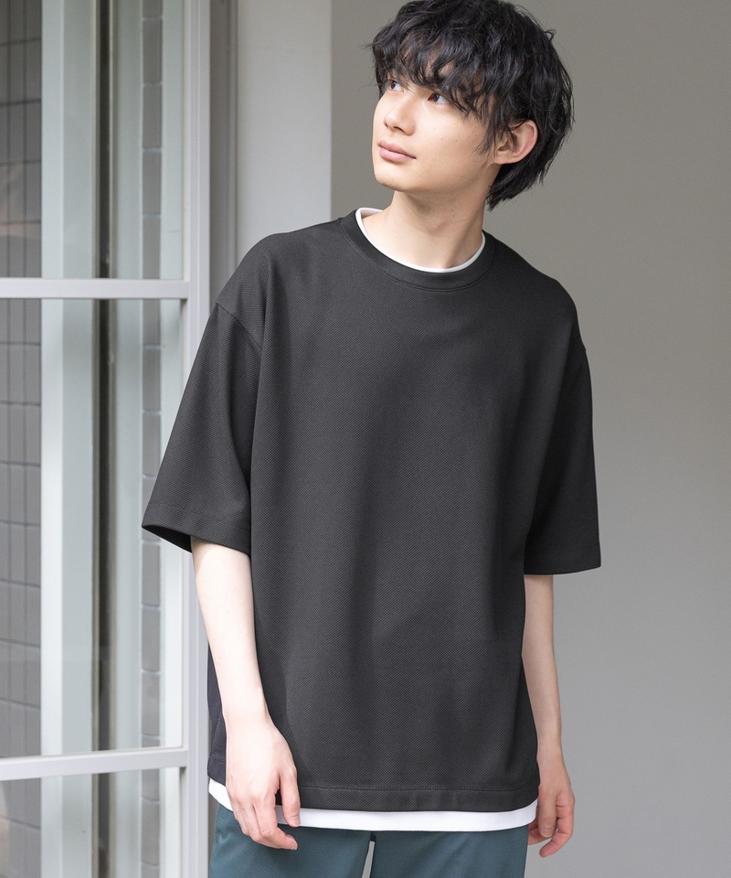 【COOL】圓領分層短袖