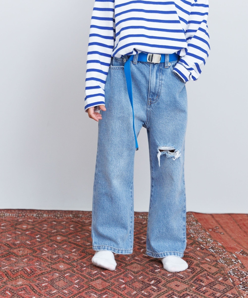 【KIDS】雜款加工直腳牛仔長褲