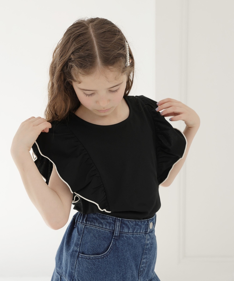 【Hebiro TEE】荷葉邊短袖衫