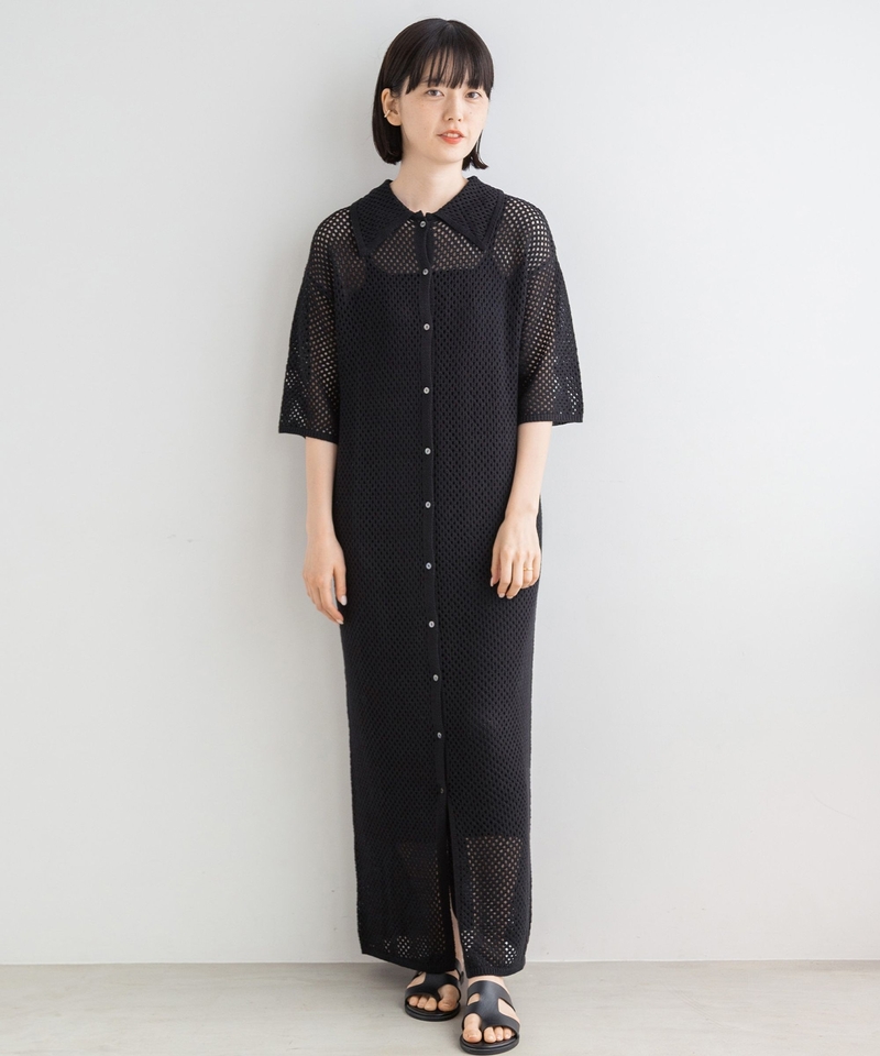 【STAFF PRODUCE ITEM】網紋Polo領&內搭吊帶連身裙兩件裝