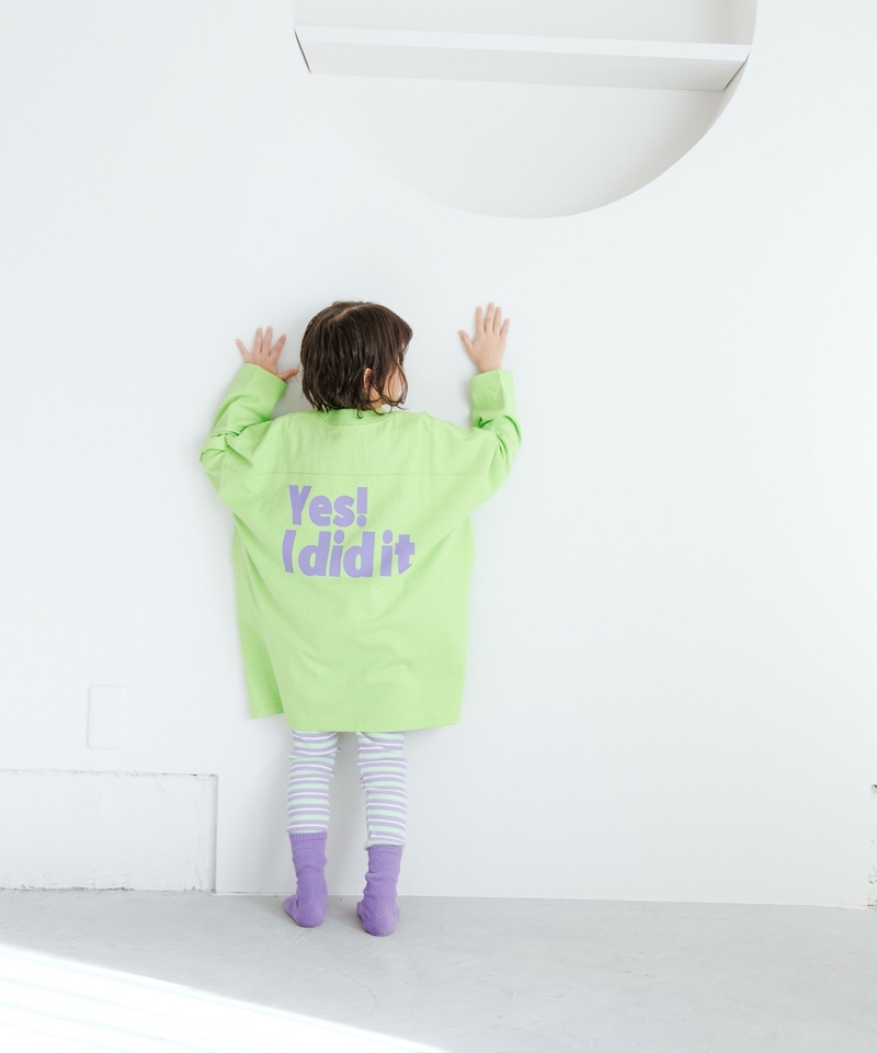 【KIDS】USA綿logo圖案長版連身裙