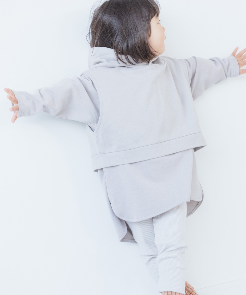 【KIDS】連帽衛衣背心及長袖衫套裝