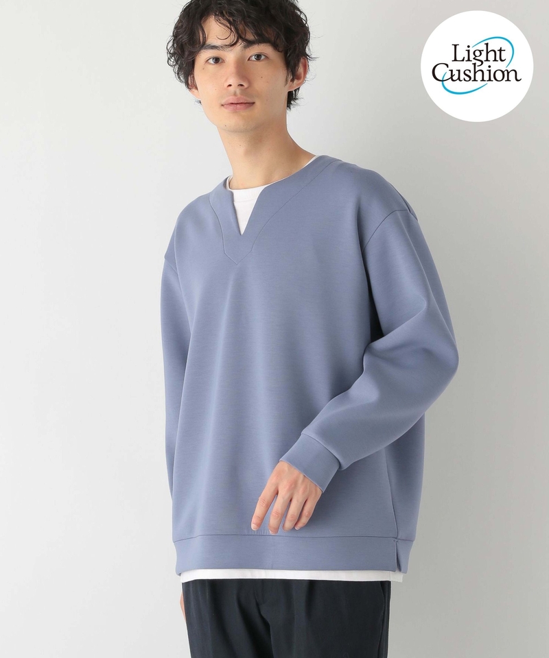【Lightcushion】鑰匙領假兩件式長袖上衣