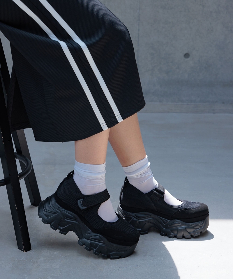 魔術貼厚底運動涼鞋