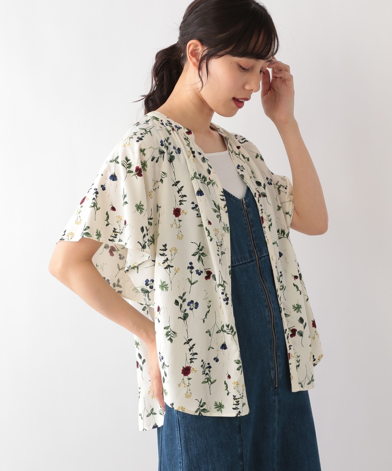 【吉高由里子著用款】【サラサラ】印花短袖襯衫