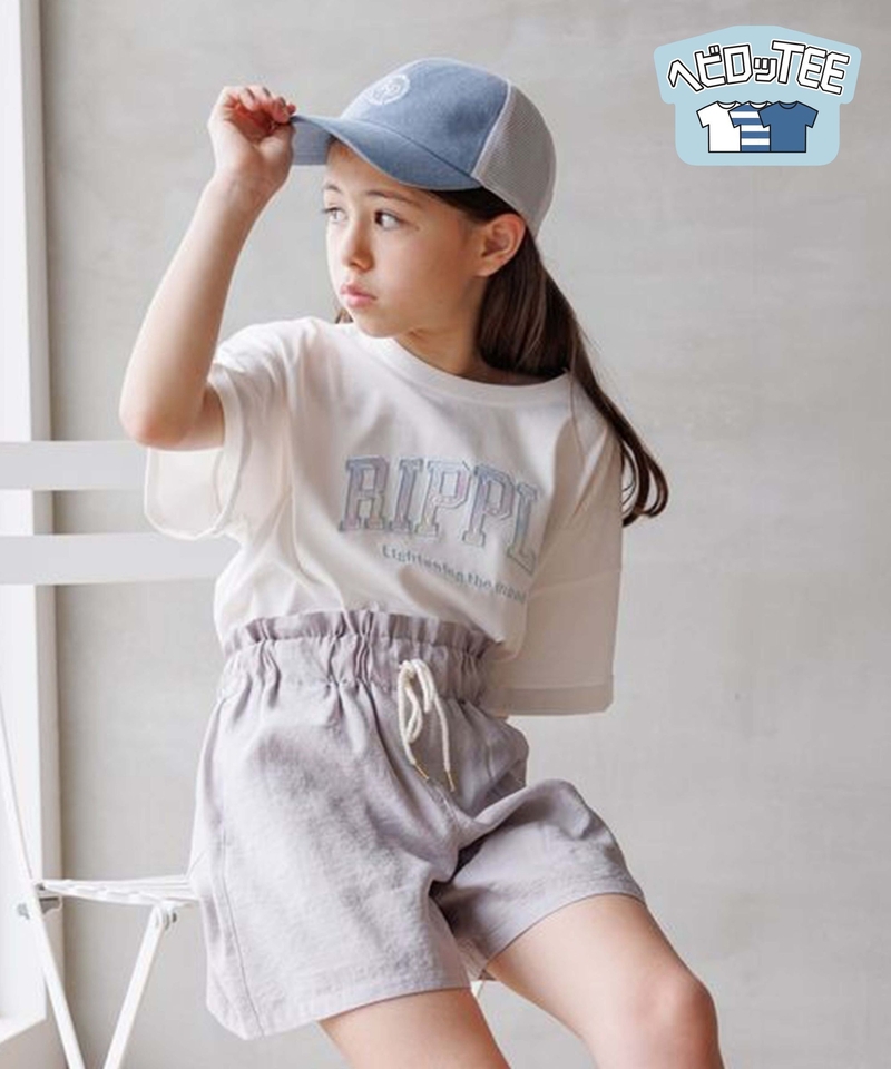 【Hebiro TEE】英文布標寬鬆短袖T恤上衣