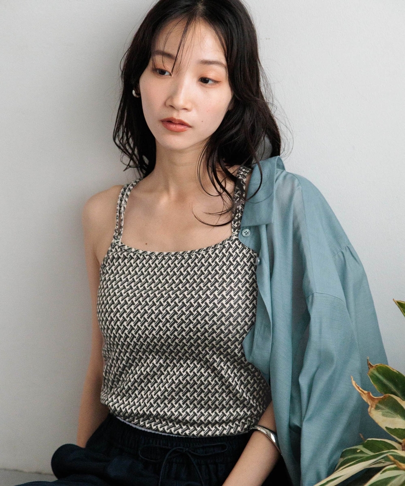 Style Up圖案雙吊帶附胸墊背心