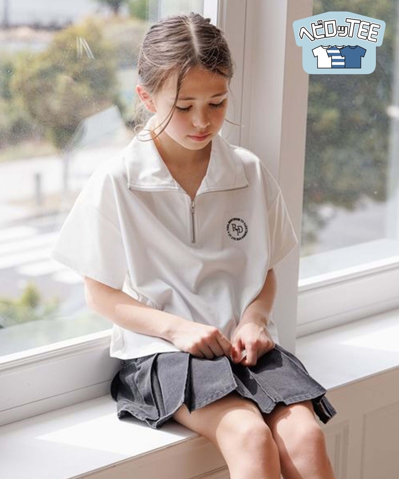 【Hebiro TEE】半拉鍊短袖衫