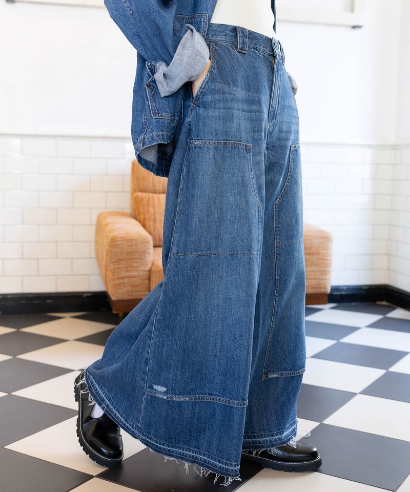 ▲人氣熱賣款▲【NK JEANS 2024AW】雙膝牛仔寬褲