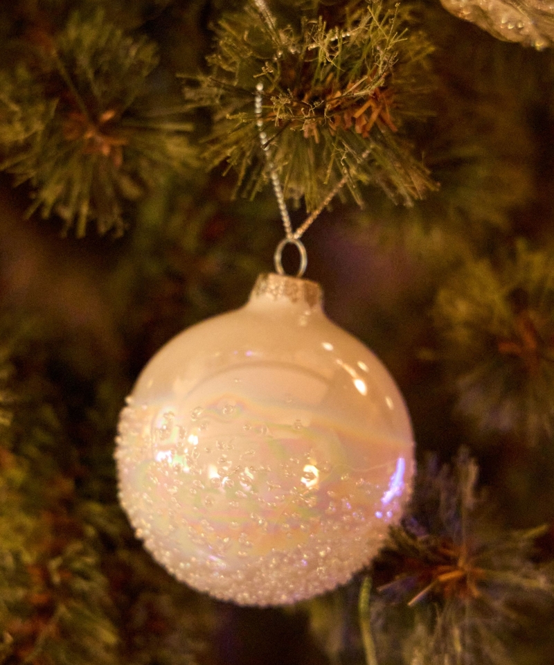 【XMAS】半白色小珠波波裝飾