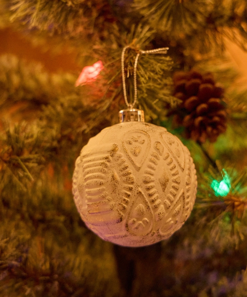 【XMAS】金色佩斯利花紋波波裝飾
