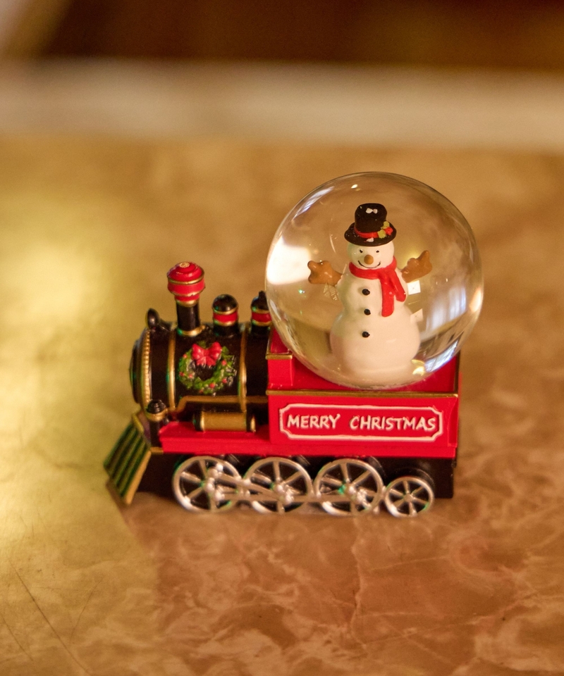 【XMAS】火車雪人水晶球