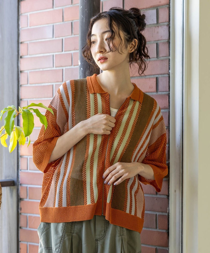 附領襟直紋開胸衫