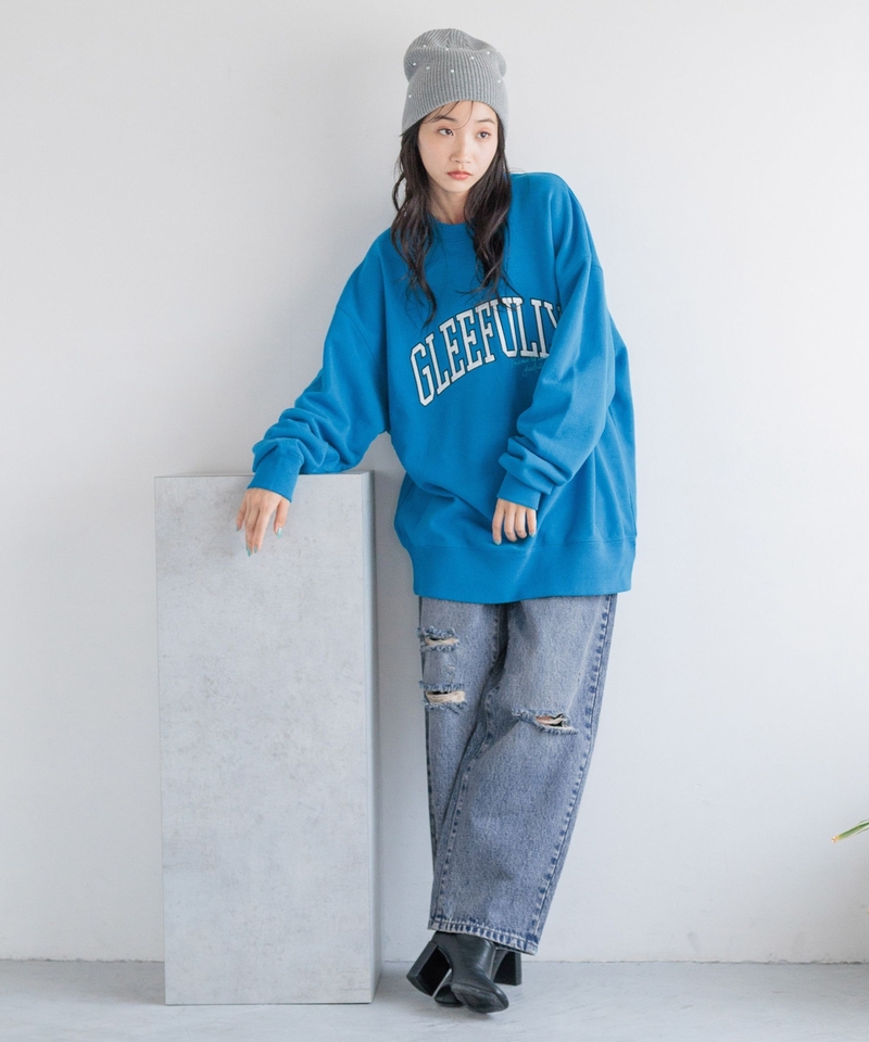 Oversize 文字圖案衛衣