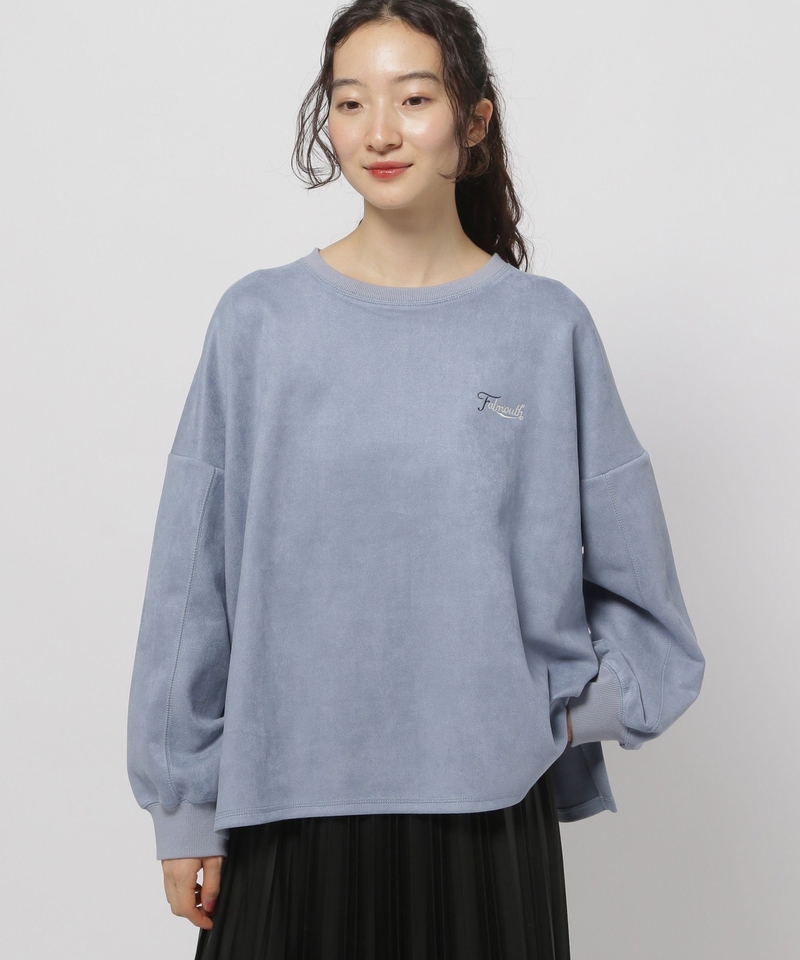仿麂皮標誌刺繡罩衫