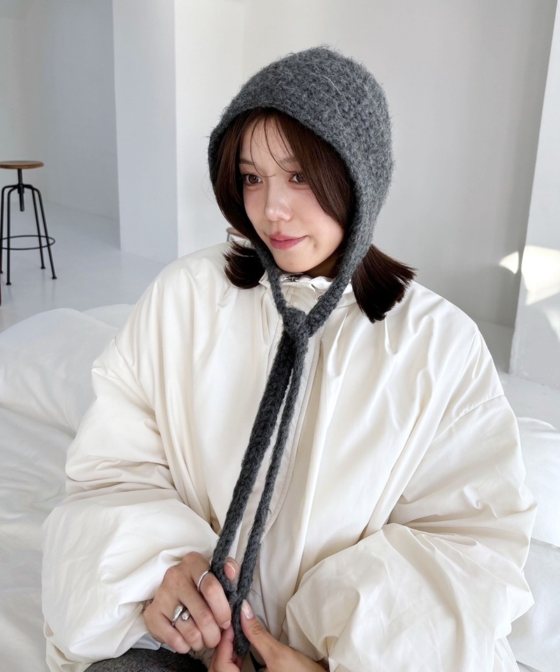 ▲網店優先發售▲垂吊繩子針織頭套