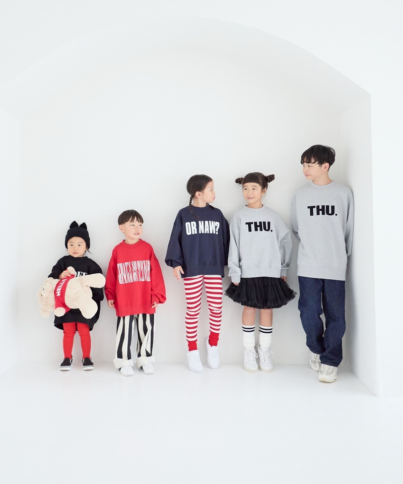 【KIDS】USA棉文字圖案蝙蝠袖衛衣