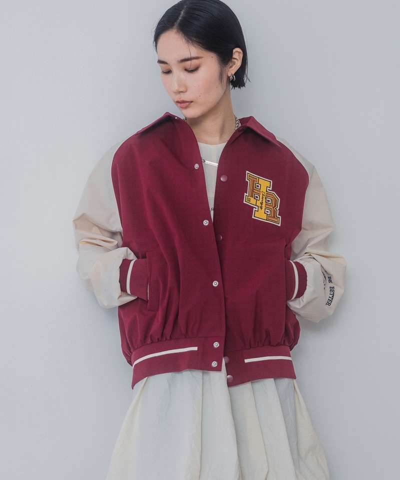 刺繡Logo拼色教練外套