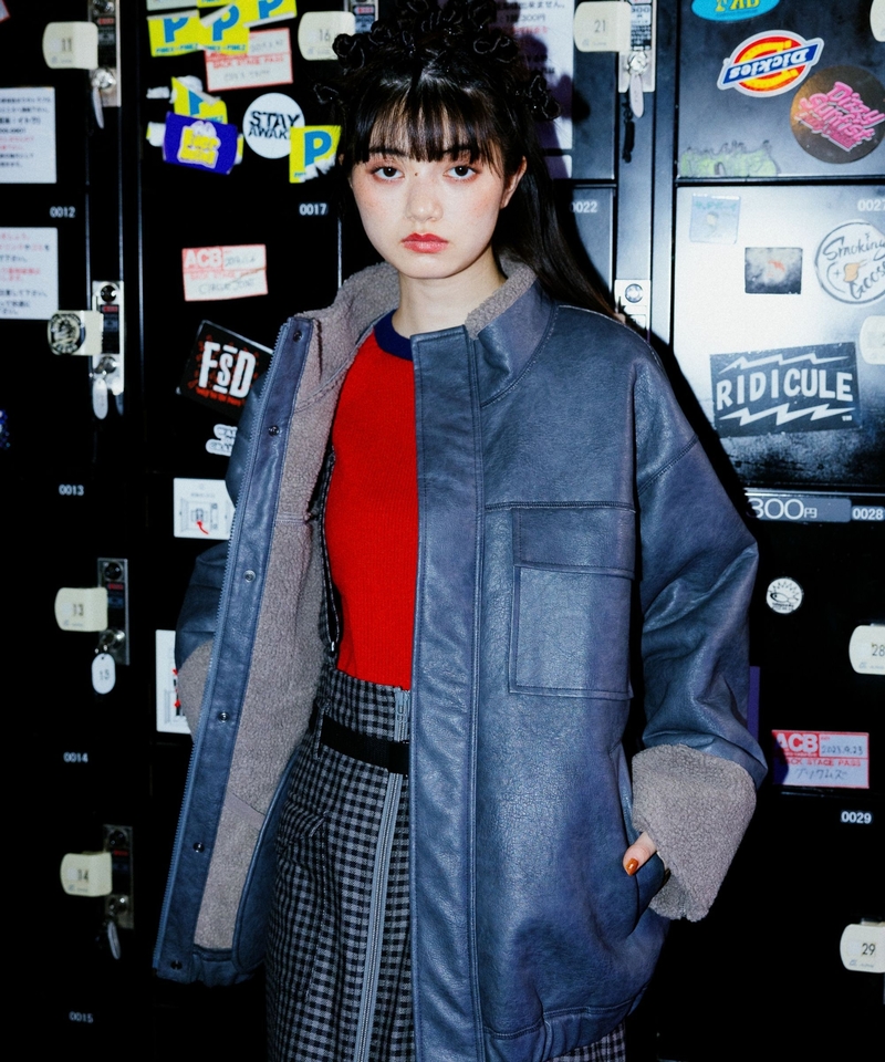 【MODE NORM CORE】仿羊毛拉鍊夾克