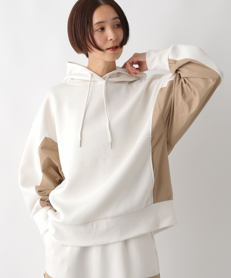 材質拼接連帽衫