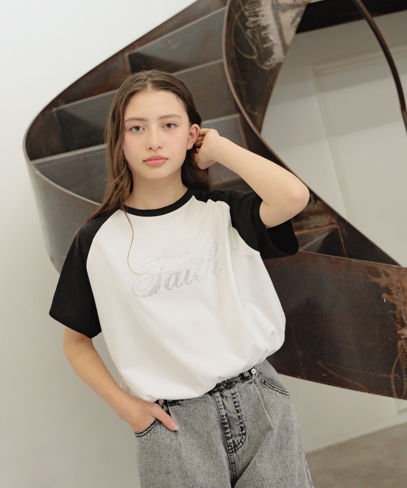 【Hebiro TEE】印花下擺縮口上衣