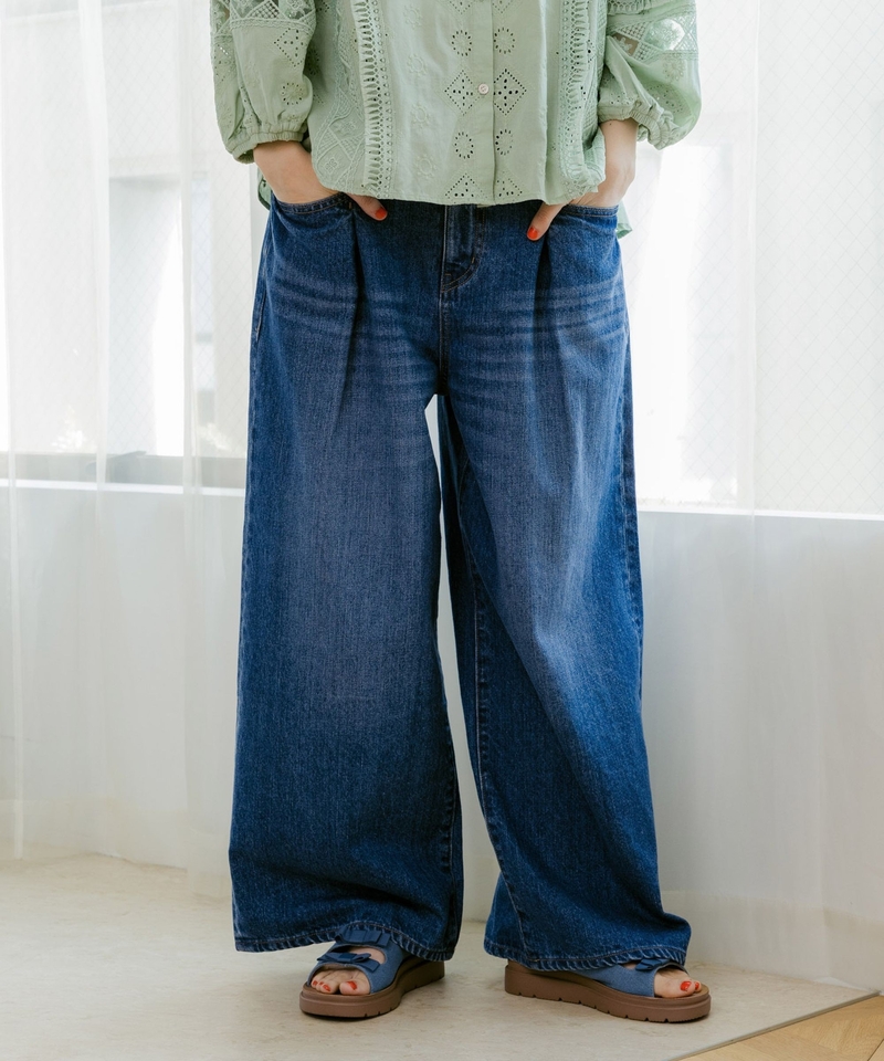 【NKJEANS 2025SS】拼接寬鬆牛仔褲