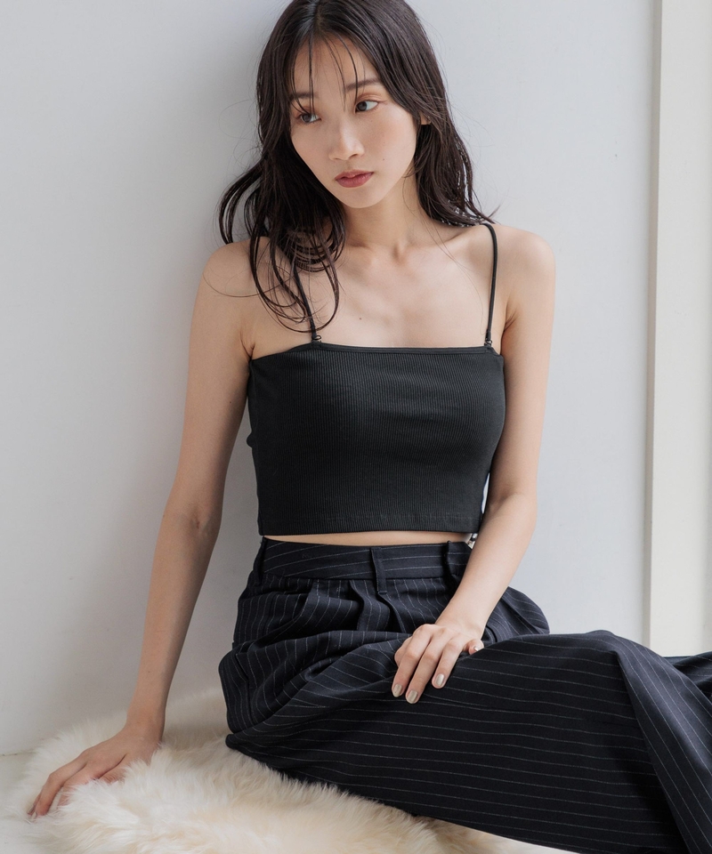 ▲網店限定價▲【Style Up】附胸墊吊帶短版背心