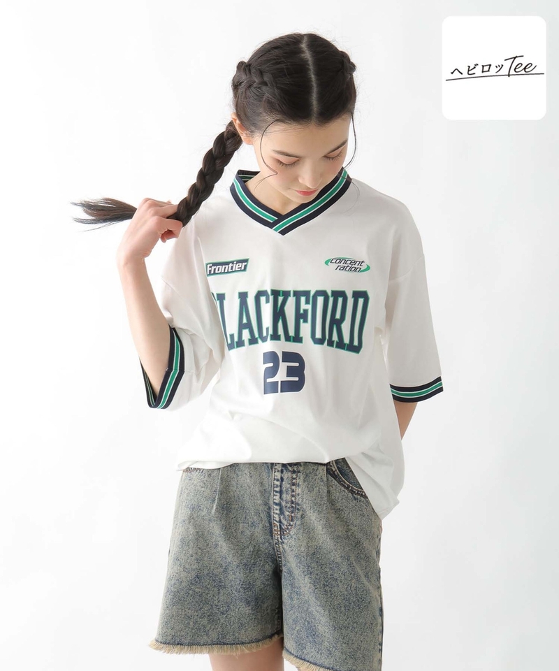 【Hebiro TEE】V領英文短袖T恤