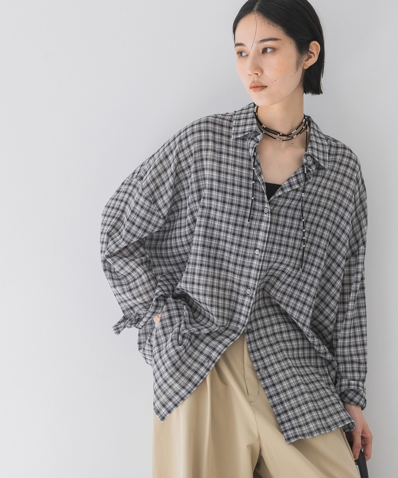 ▲網店限定價▲Oversize透膚格仔恤衫