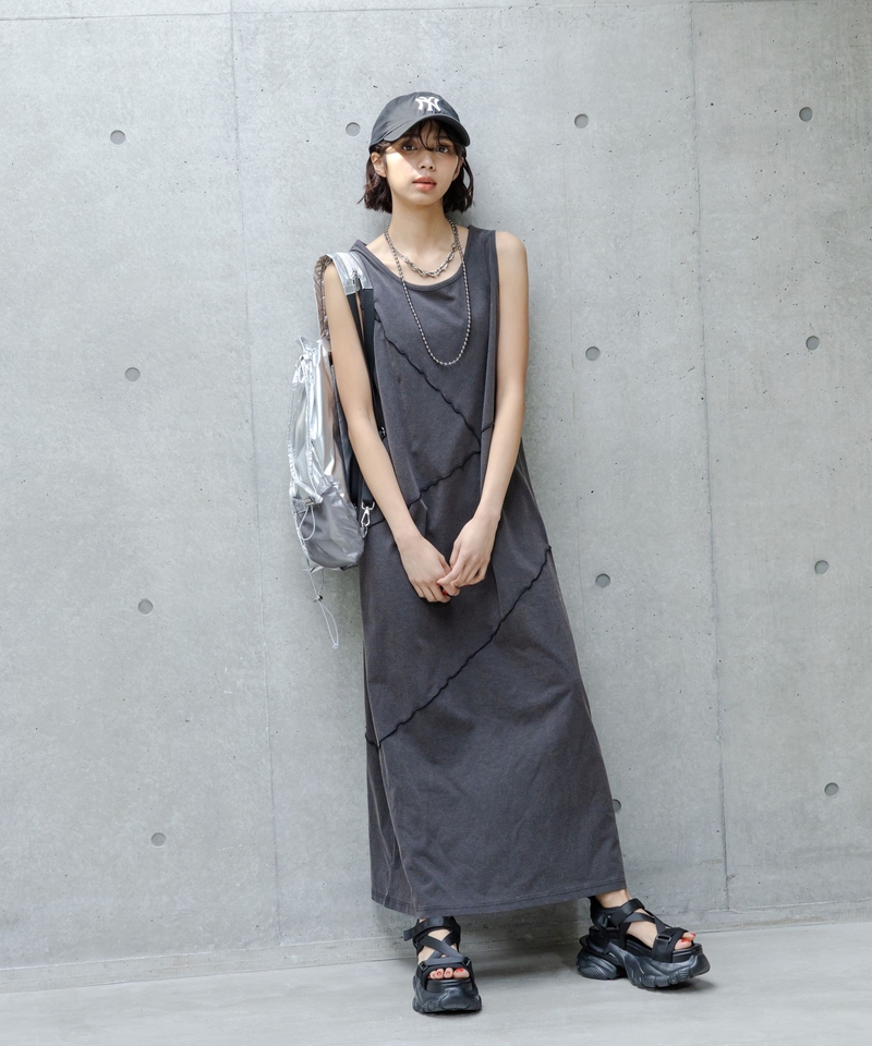 ▲網店優先發售▲【2 Lengths】復古拼布風背心連身裙