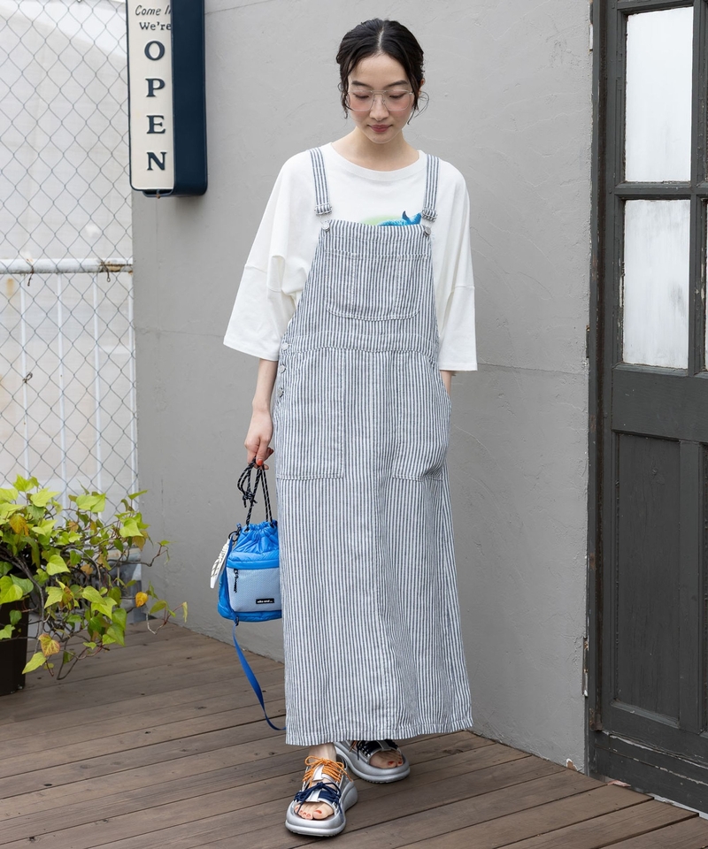 FINE亞麻縫線背心裙