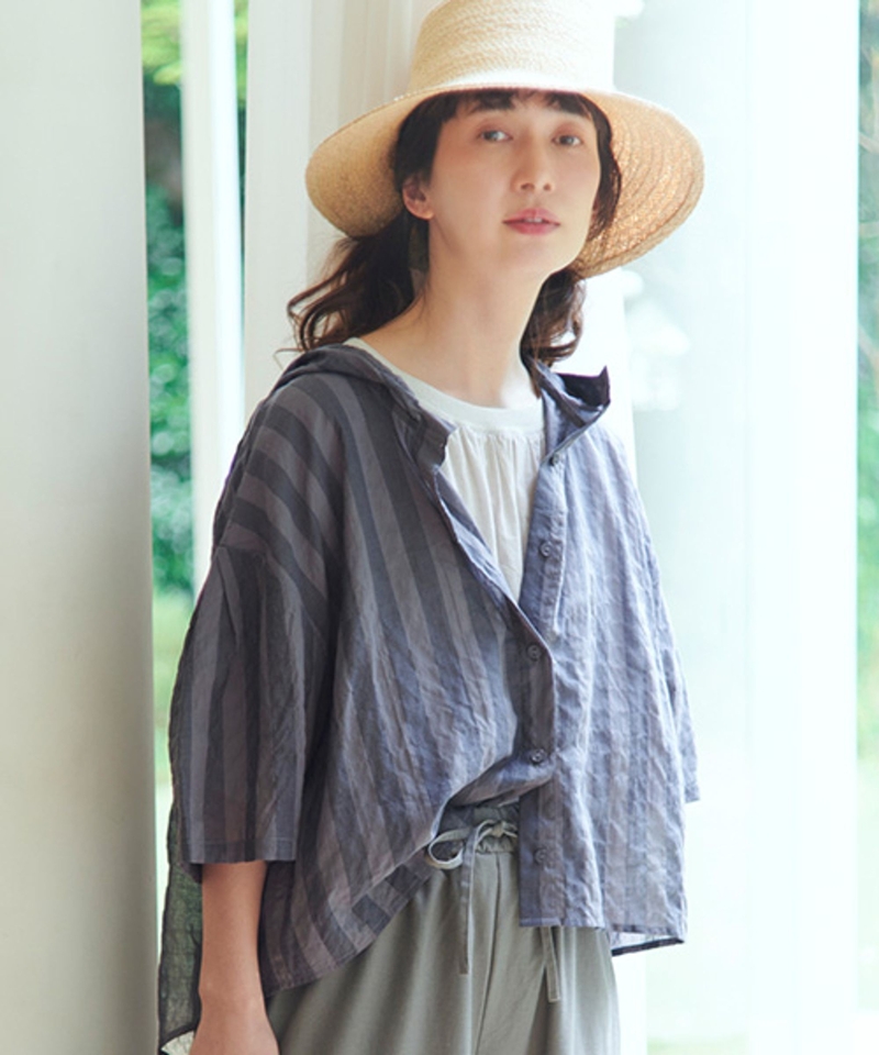 雜錦花紋連帽襯衫