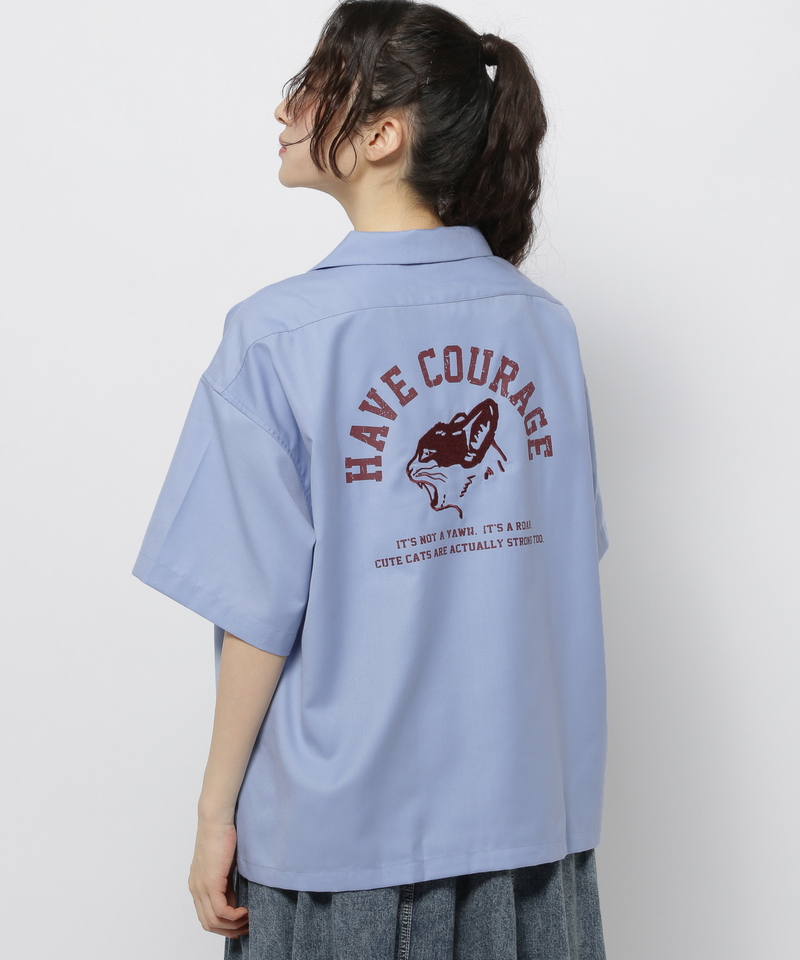 ▲77驚喜價▲背貓貓刺繡開襟襯衫
