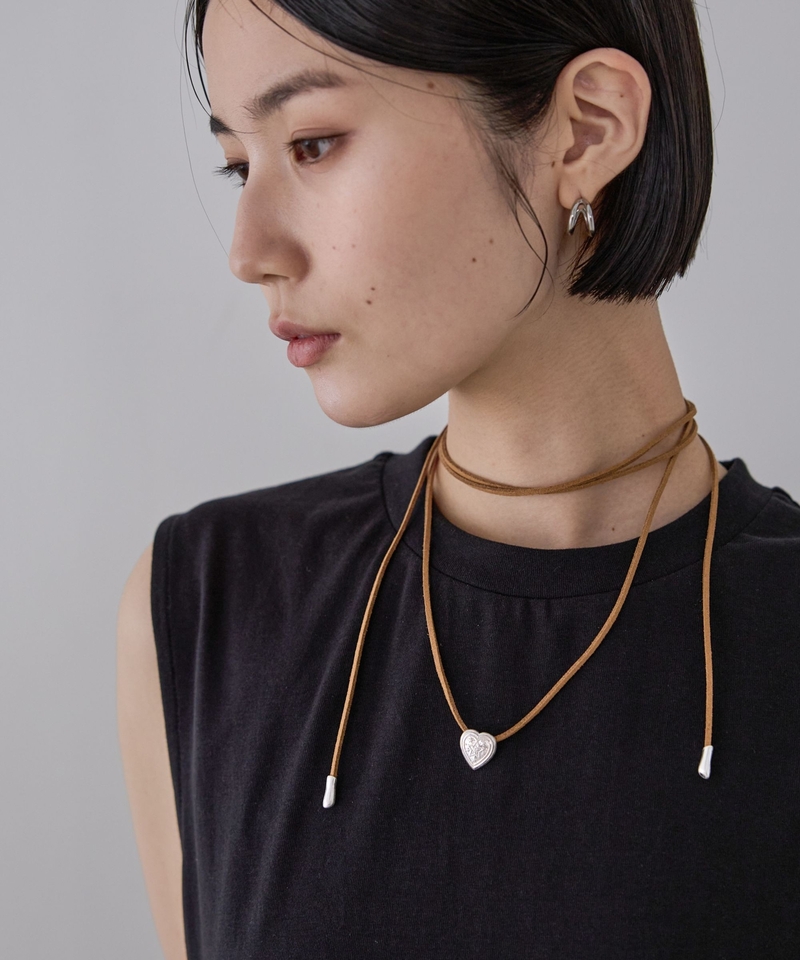 ▲網店優先發售▲仿麂皮心心吊墜Choker