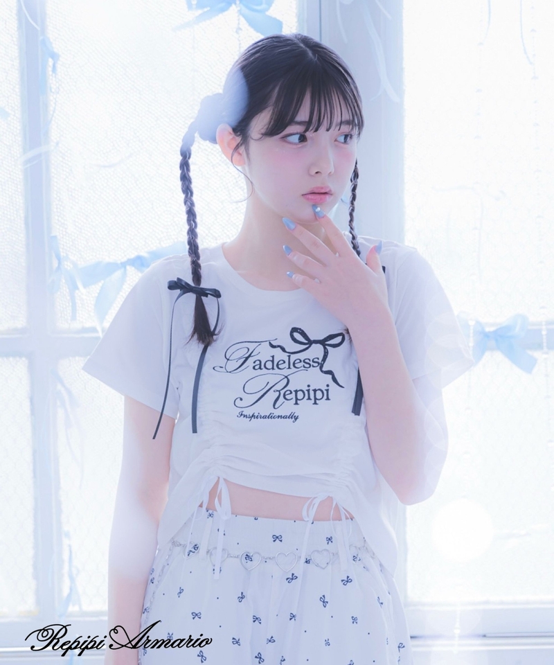【girly line】涼感芭蕾風抽皺T恤