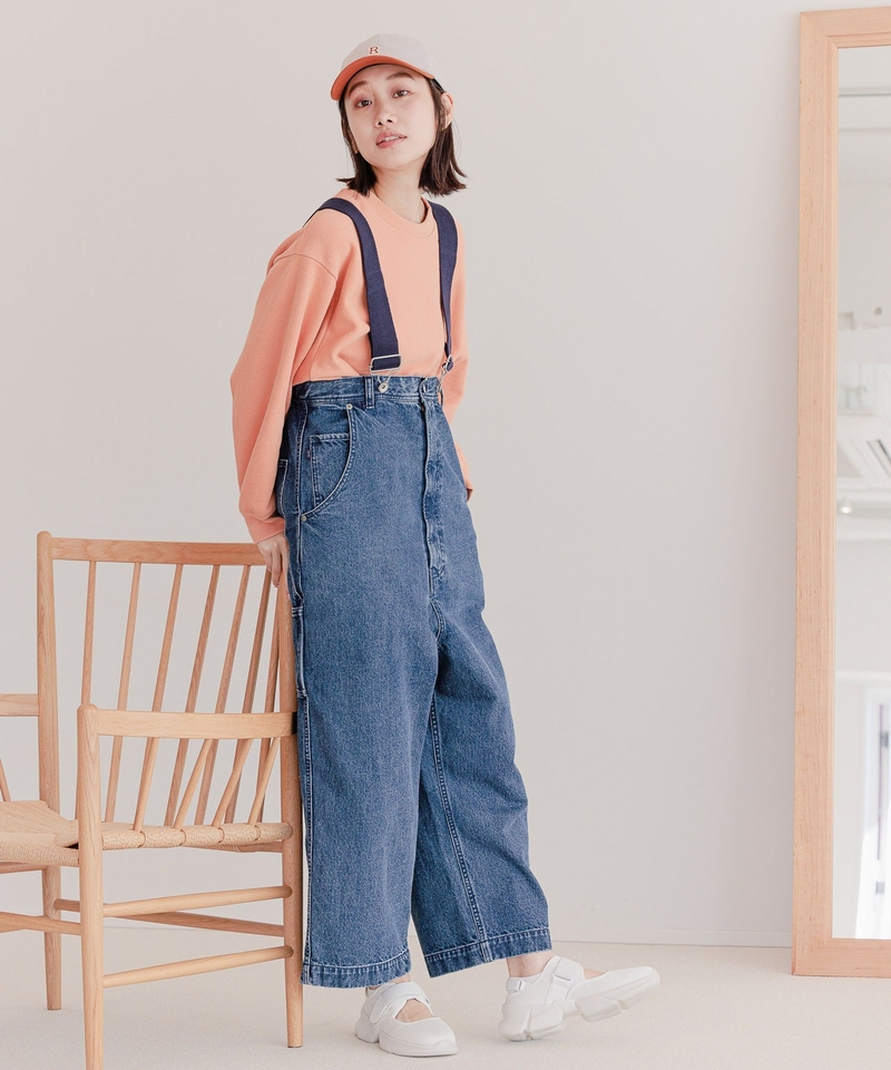 【JEANS】吊帶牛仔褲