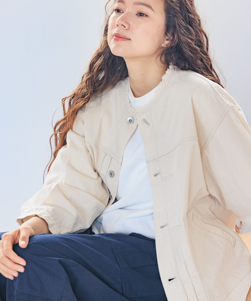 亞麻混紡輕身夾克